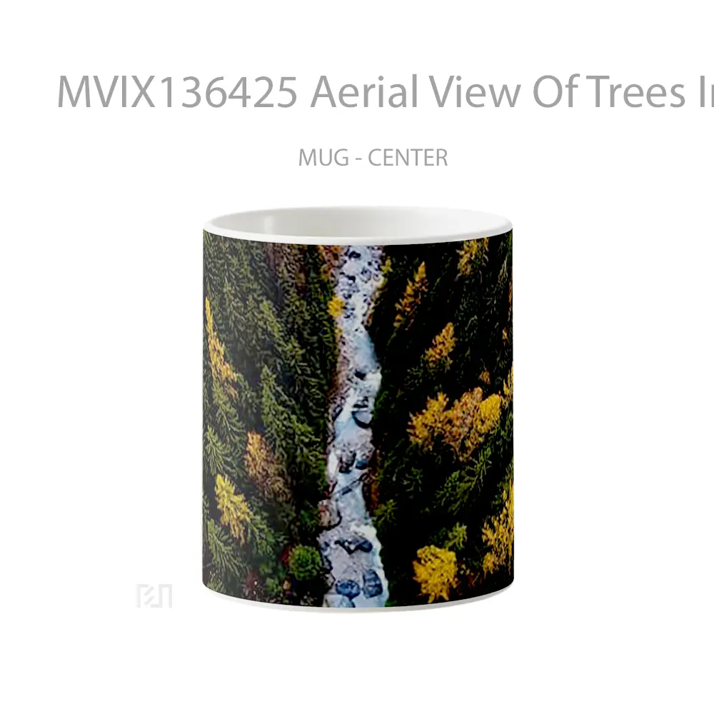 Mug Aerial View Of Trees In A Forest Gelas Pemandangan Alam