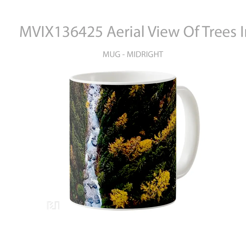 Mug Aerial View Of Trees In A Forest Gelas Pemandangan Alam - All-side / Desain