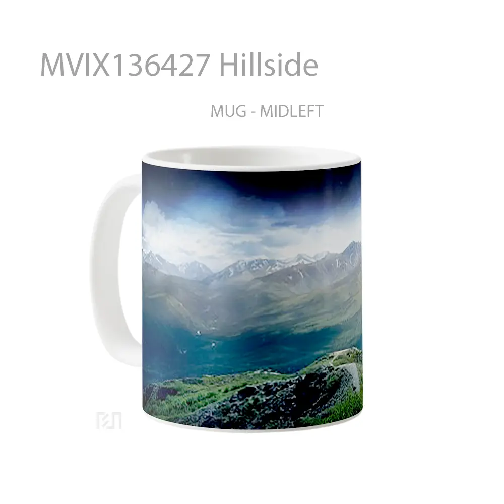 Mug Hillside Gelas Keramik Unik - All-side / Desain