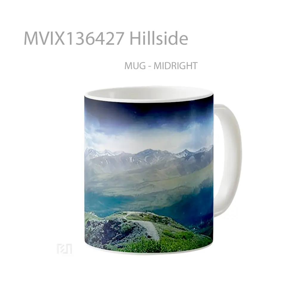 Mug Hillside Gelas Keramik Unik - All-side / Desain