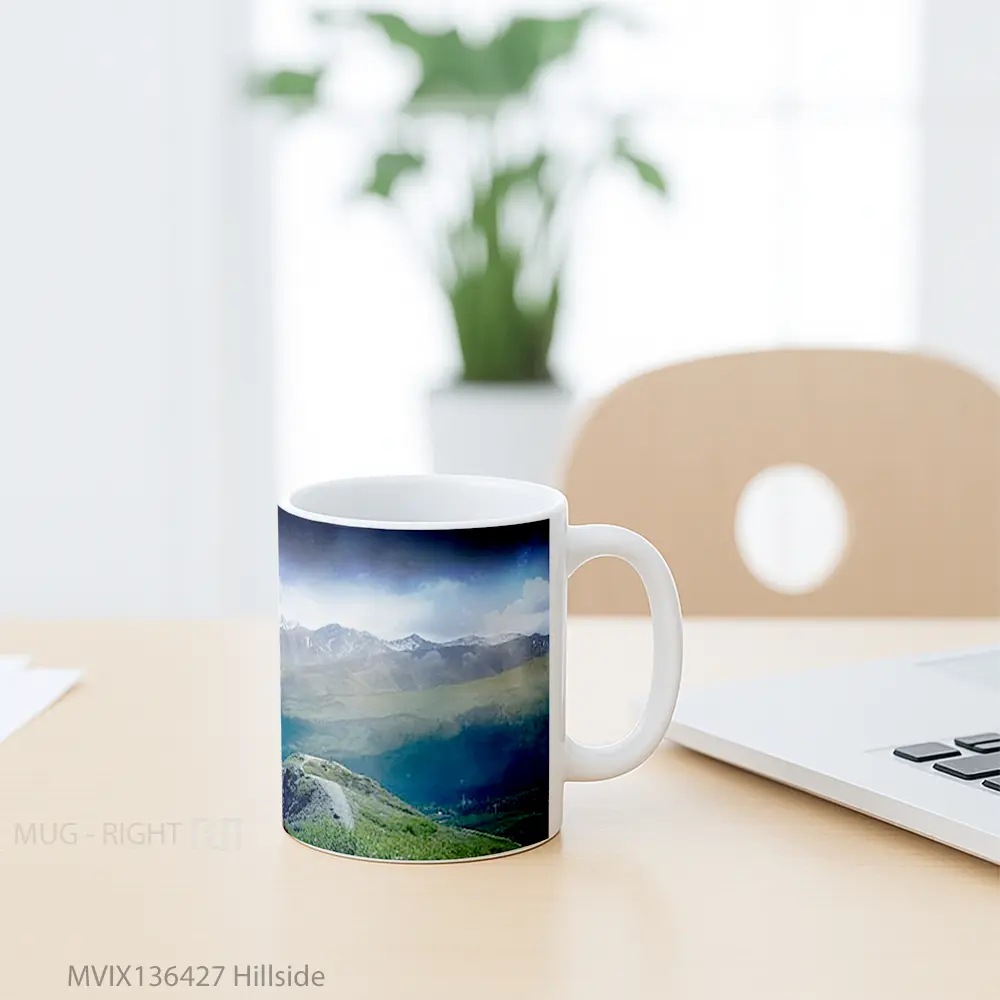 Mug Hillside Gelas Keramik Unik - All-side / Desain