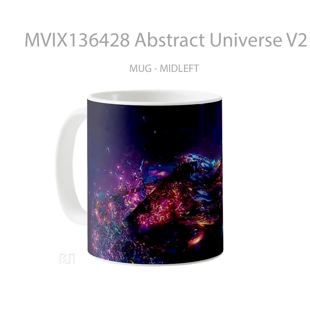 Mug Abstract Universe V2 Gelas Seni Modern - All-side / Desain