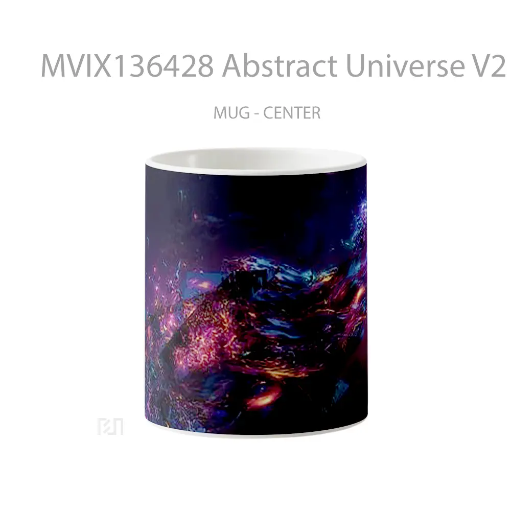Mug Abstract Universe V2 Gelas Seni Modern