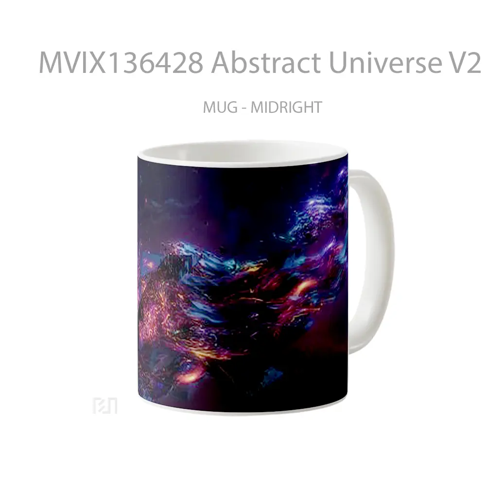 Mug Abstract Universe V2 Gelas Seni Modern - All-side / Desain