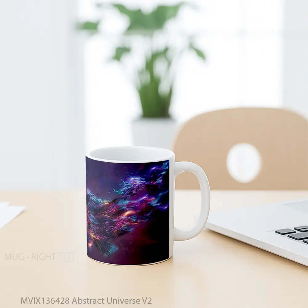 Mug Abstract Universe V2 Gelas Seni Modern - All-side / Desain