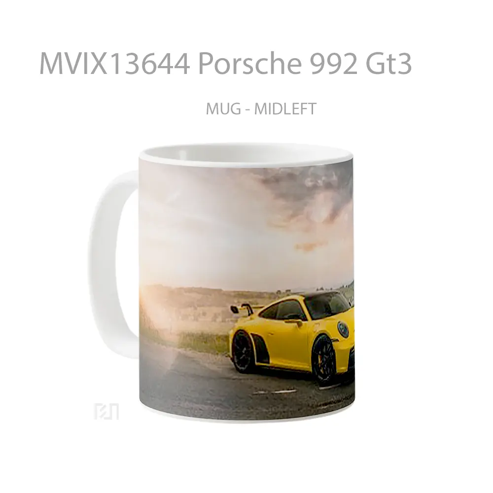 Mug Porsche 992 Gt3 Cangkir Mobil - All-side / Desain