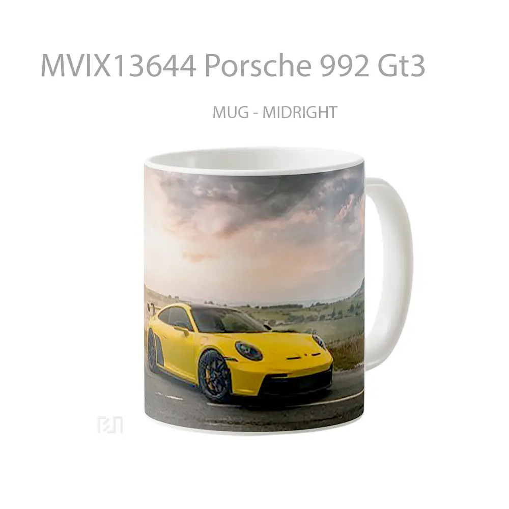 Mug Porsche 992 Gt3 Cangkir Mobil - All-side / Desain