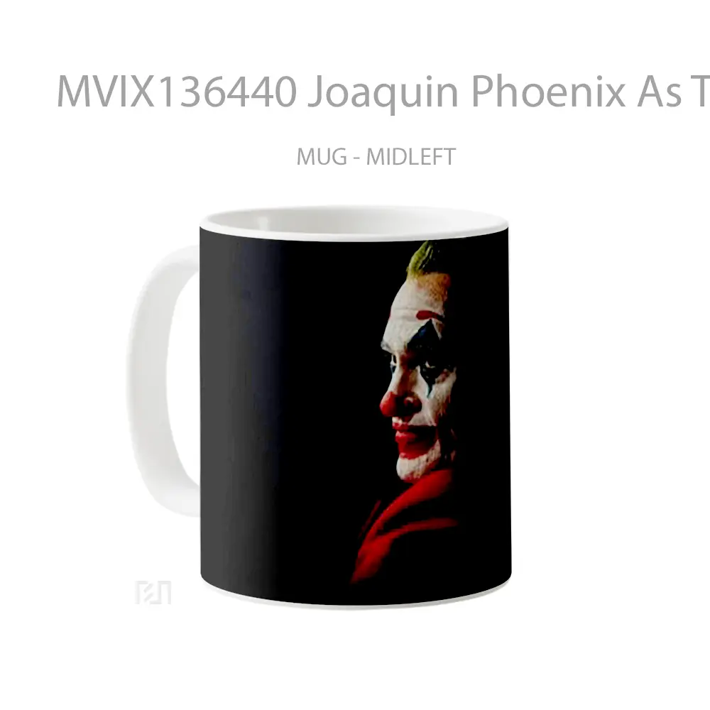 Mug Joaquin Phoenix As The Joker V1 Gelas Superhero - All-side / Desain