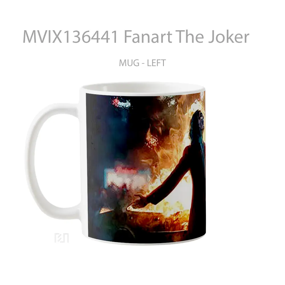Mug Fanart The Joker Gelas Superhero - All-side / Desain