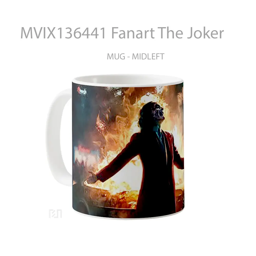 Mug Fanart The Joker Gelas Superhero - All-side / Desain