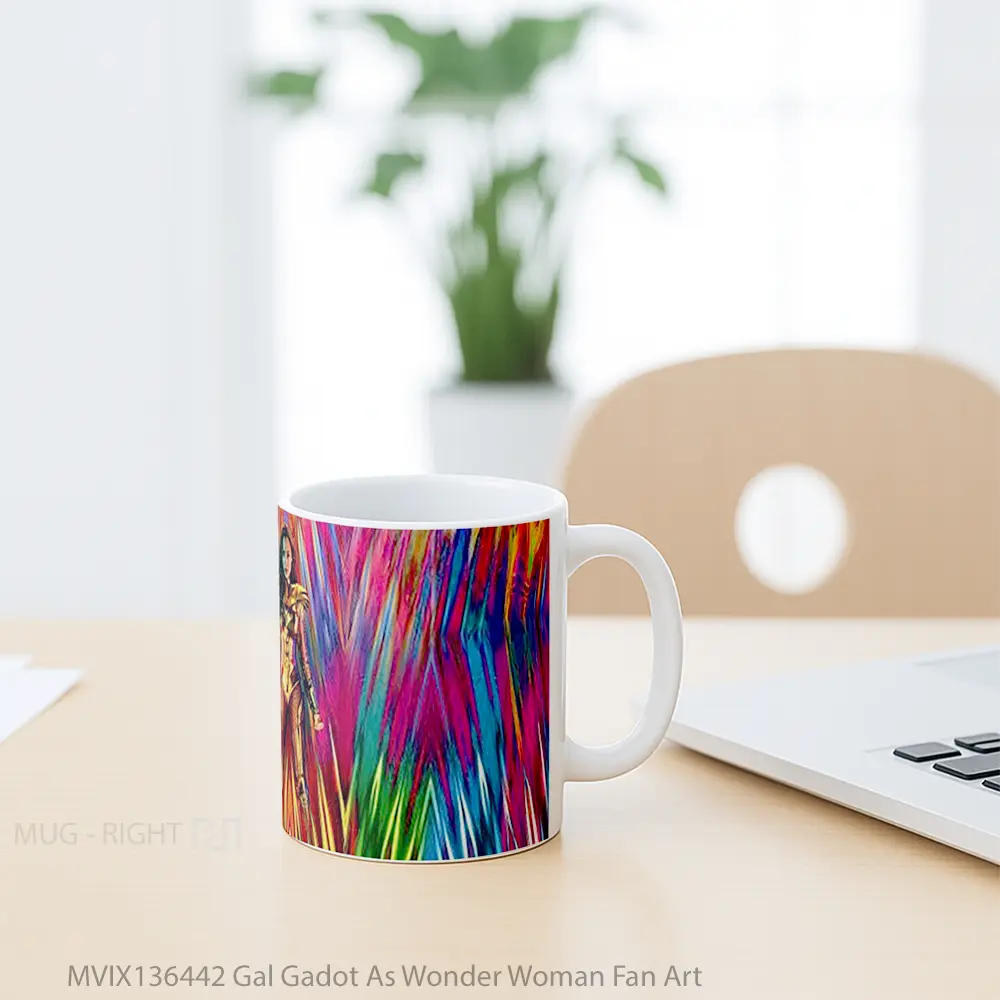 Mug Gal Gadot As Wonder Woman Fan Art Gelas Superhero - All-side / Desain
