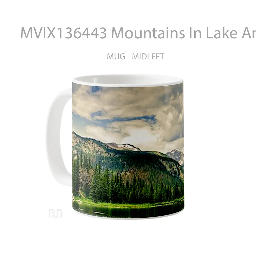 Mug Mountains In Lake And Forest Gelas Pemandangan Alam - All-side / Desain