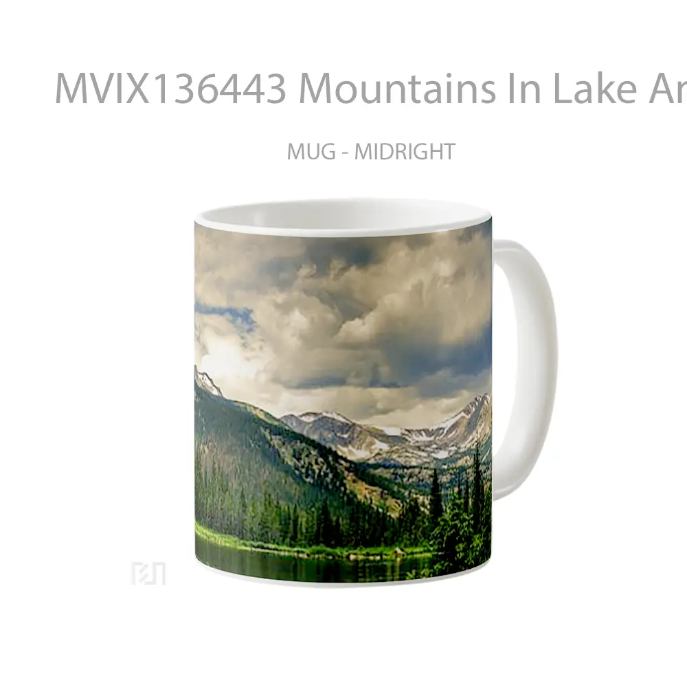 Mug Mountains In Lake And Forest Gelas Pemandangan Alam - All-side / Desain
