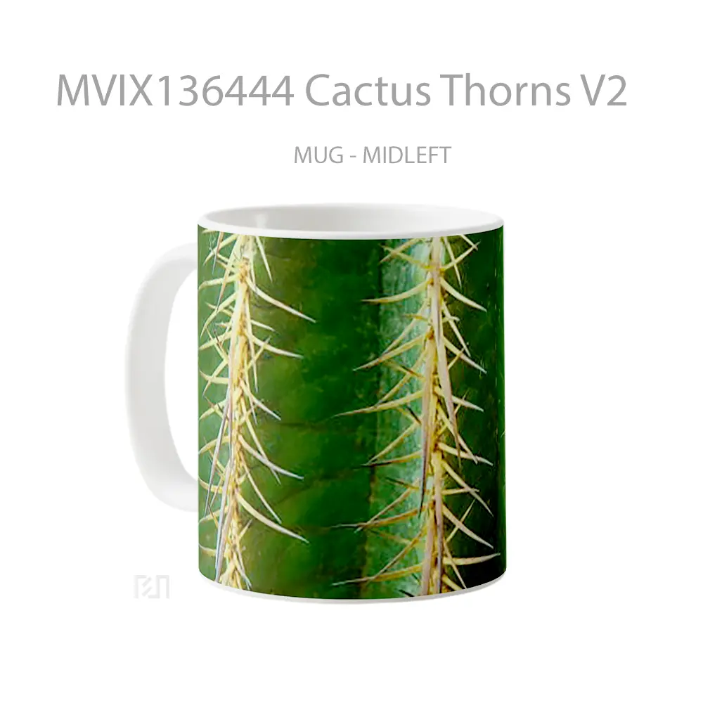 Mug Cactus Thorns V2 Gelas Keramik Unik - All-side / Desain