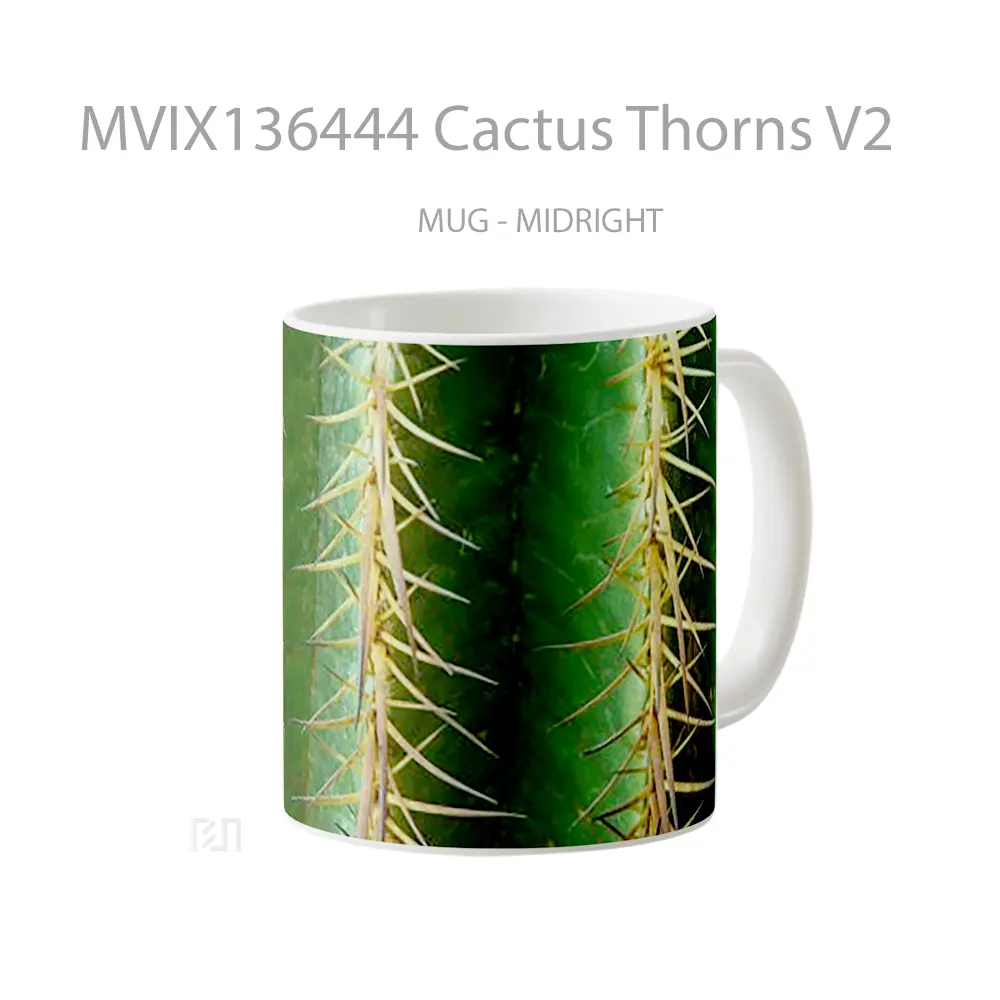 Mug Cactus Thorns V2 Gelas Keramik Unik - All-side / Desain