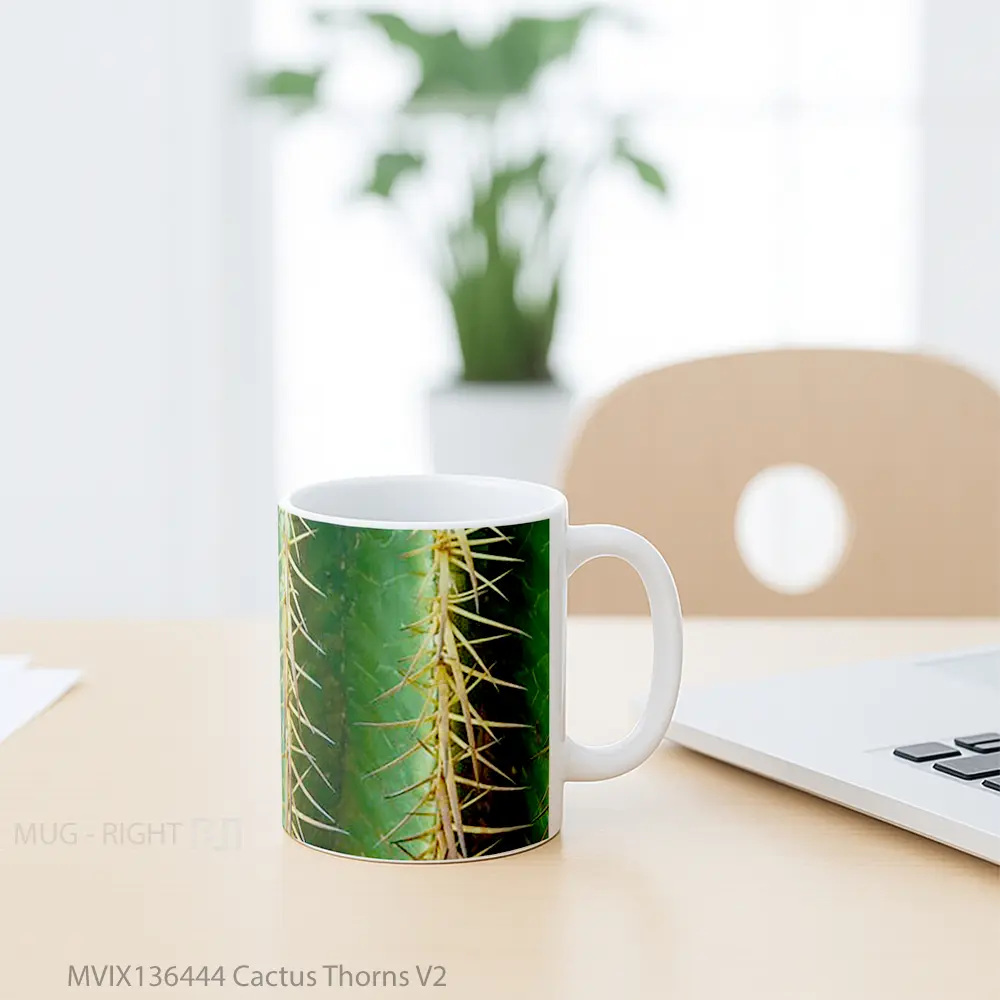 Mug Cactus Thorns V2 Gelas Keramik Unik - All-side / Desain