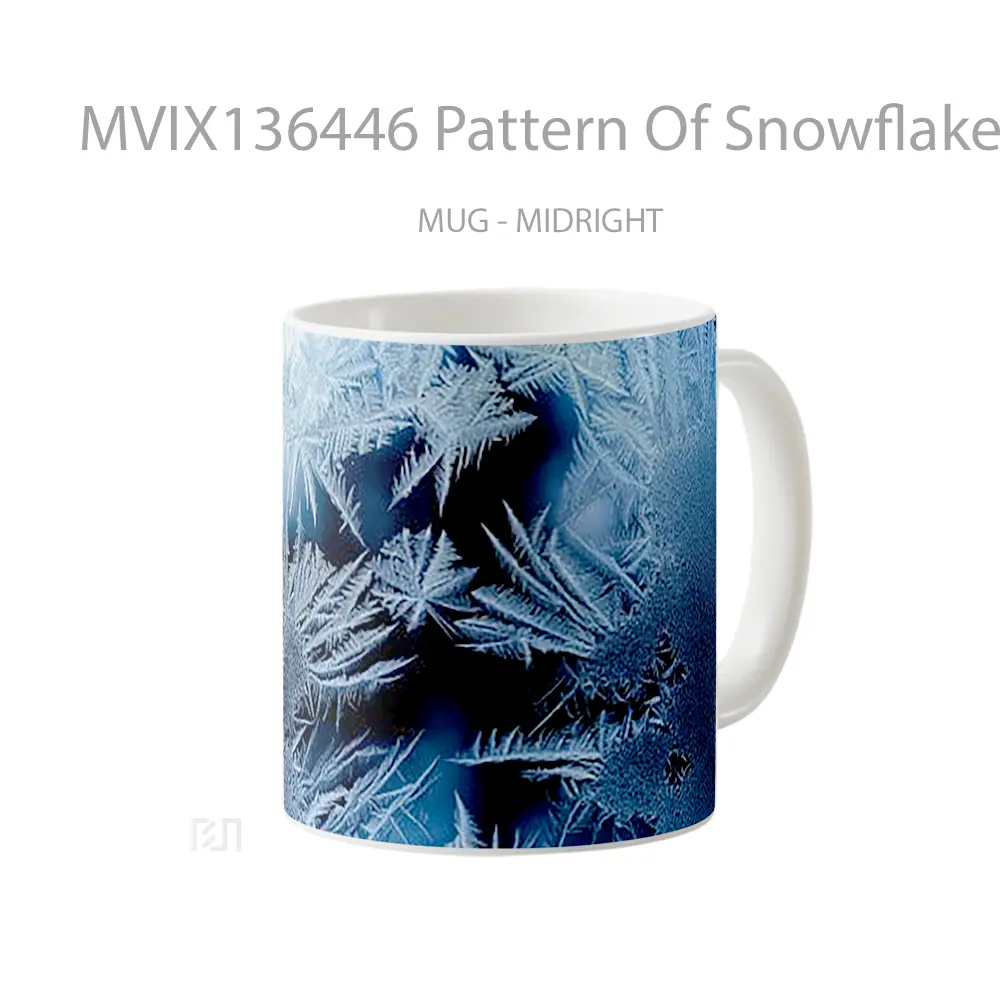 Mug Pattern Of Snowflakes Gelas Seni Modern - All-side / Desain