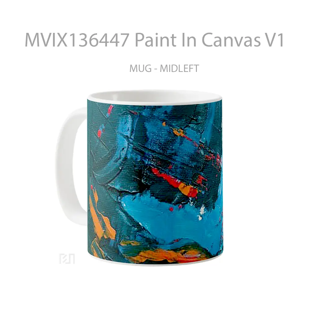 Mug Paint In Canvas V1 Gelas Keramik Unik - All-side / Desain
