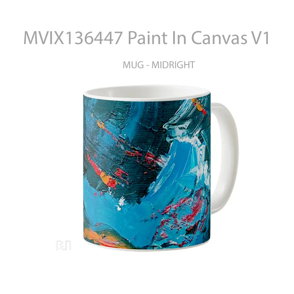 Mug Paint In Canvas V1 Gelas Keramik Unik - All-side / Desain