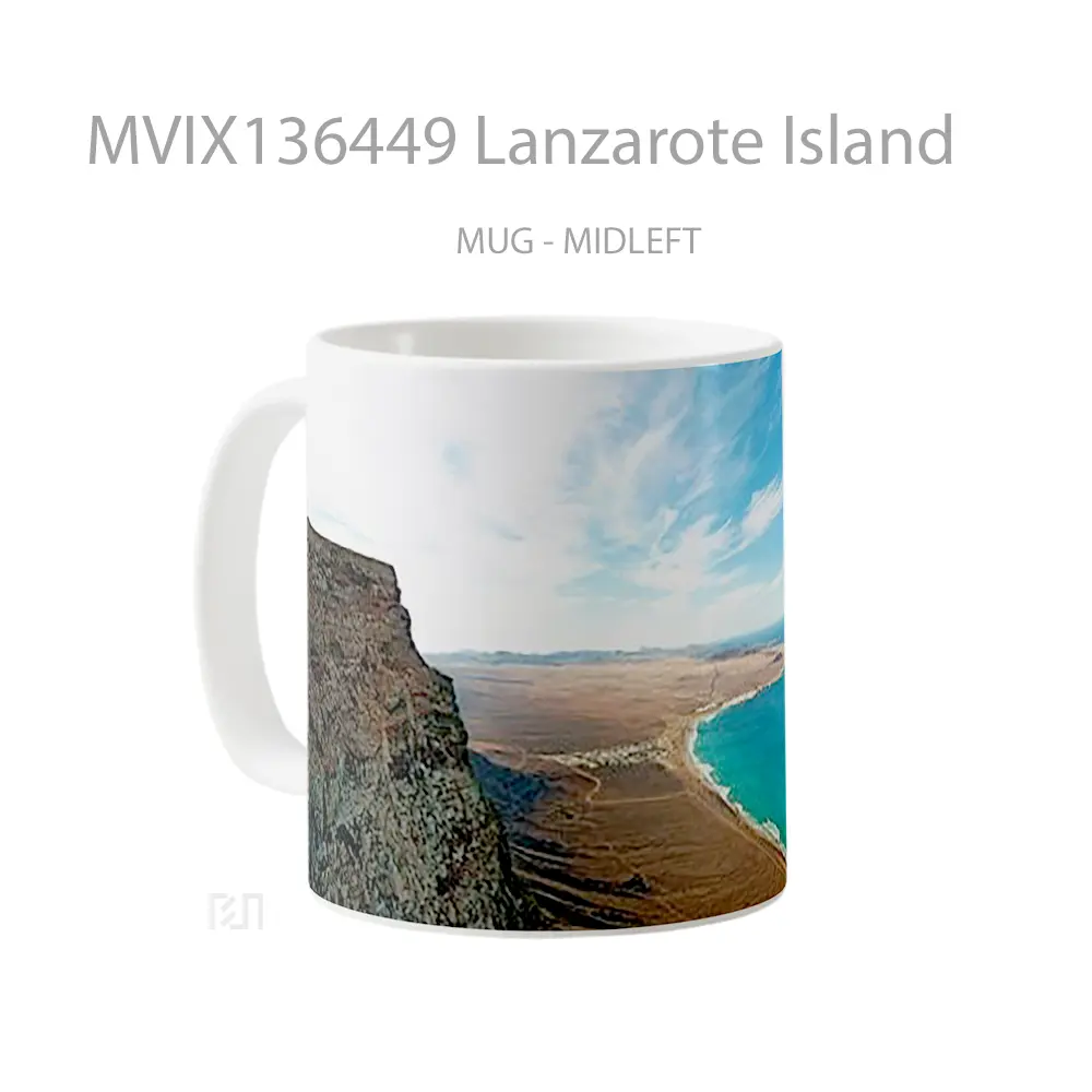 Mug Lanzarote Island Gelas Pemandangan Alam - All-side / Desain