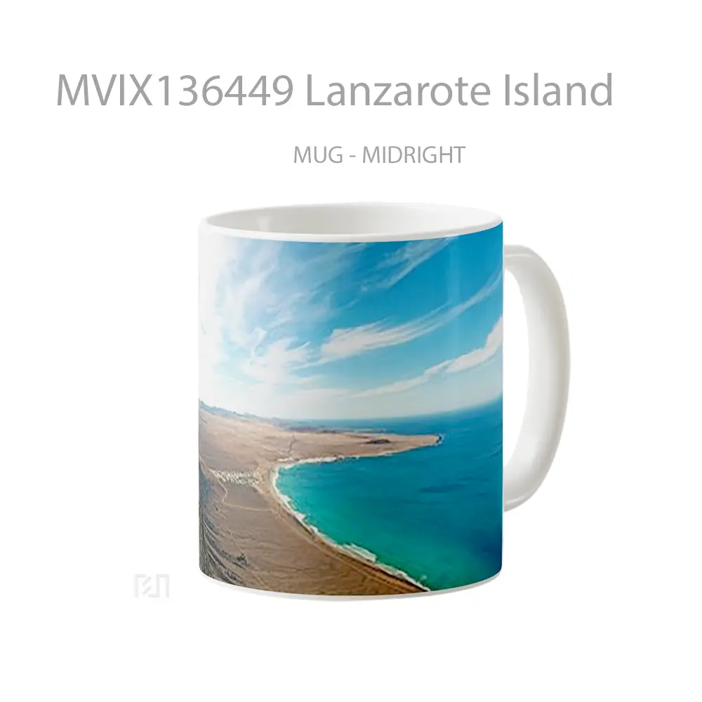 Mug Lanzarote Island Gelas Pemandangan Alam - All-side / Desain