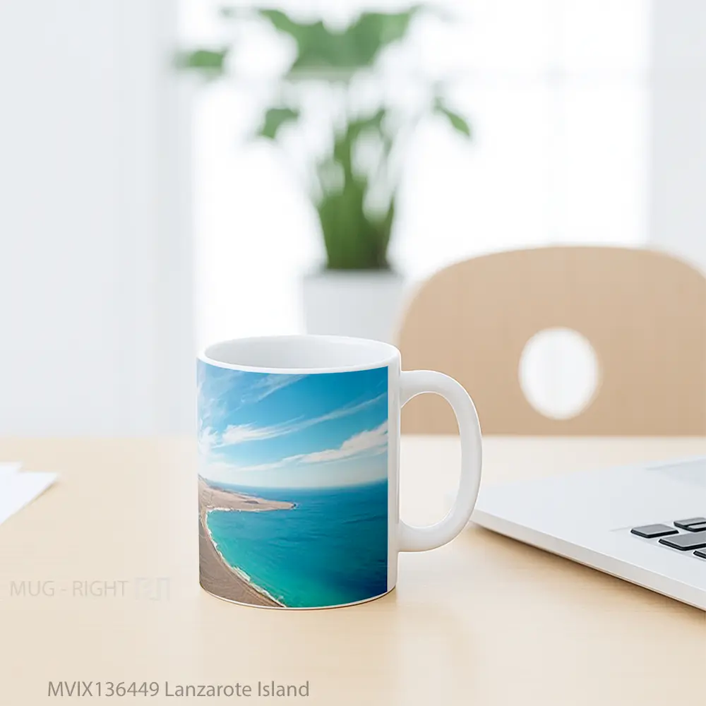 Mug Lanzarote Island Gelas Pemandangan Alam - All-side / Desain