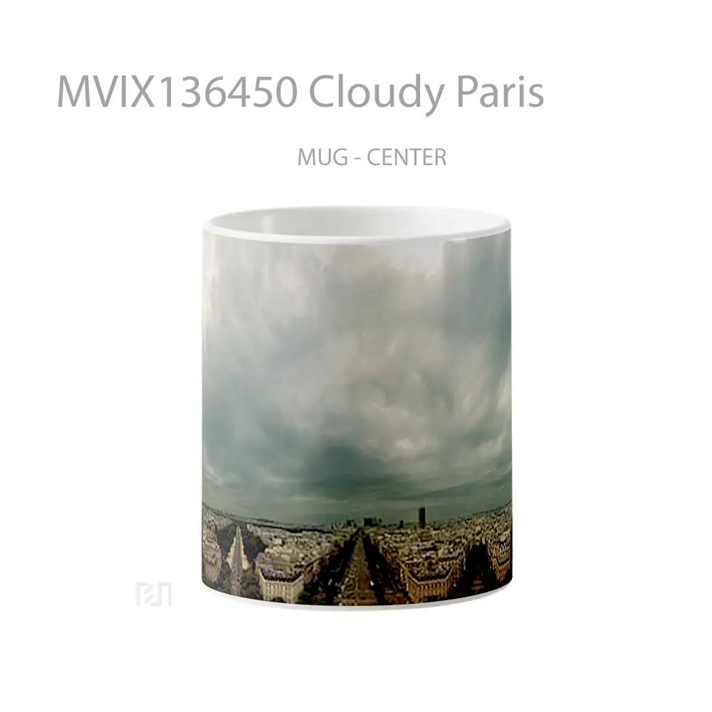 Mug Cloudy Paris Gelas Keramik Unik
