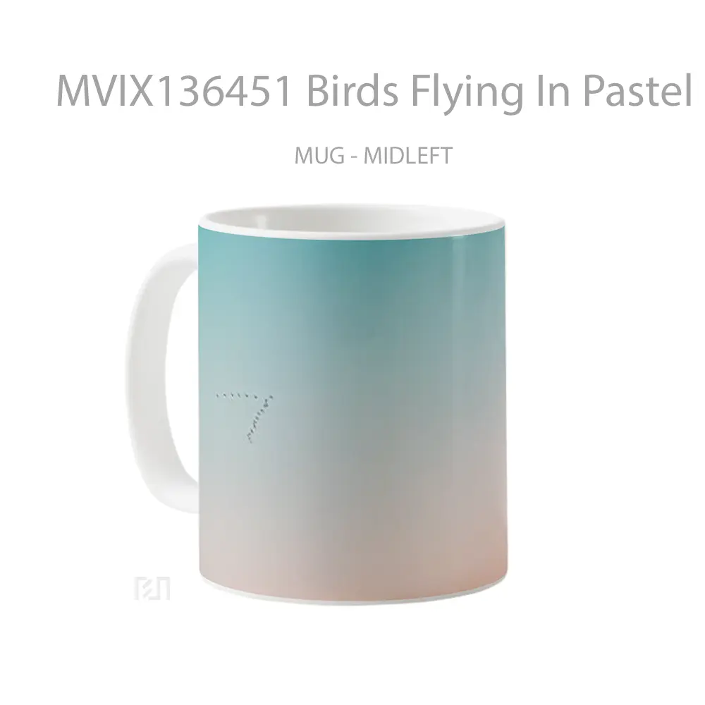 Mug Birds Flying In Pastel Sky Gelas Hewan Lucu - All-side / Desain
