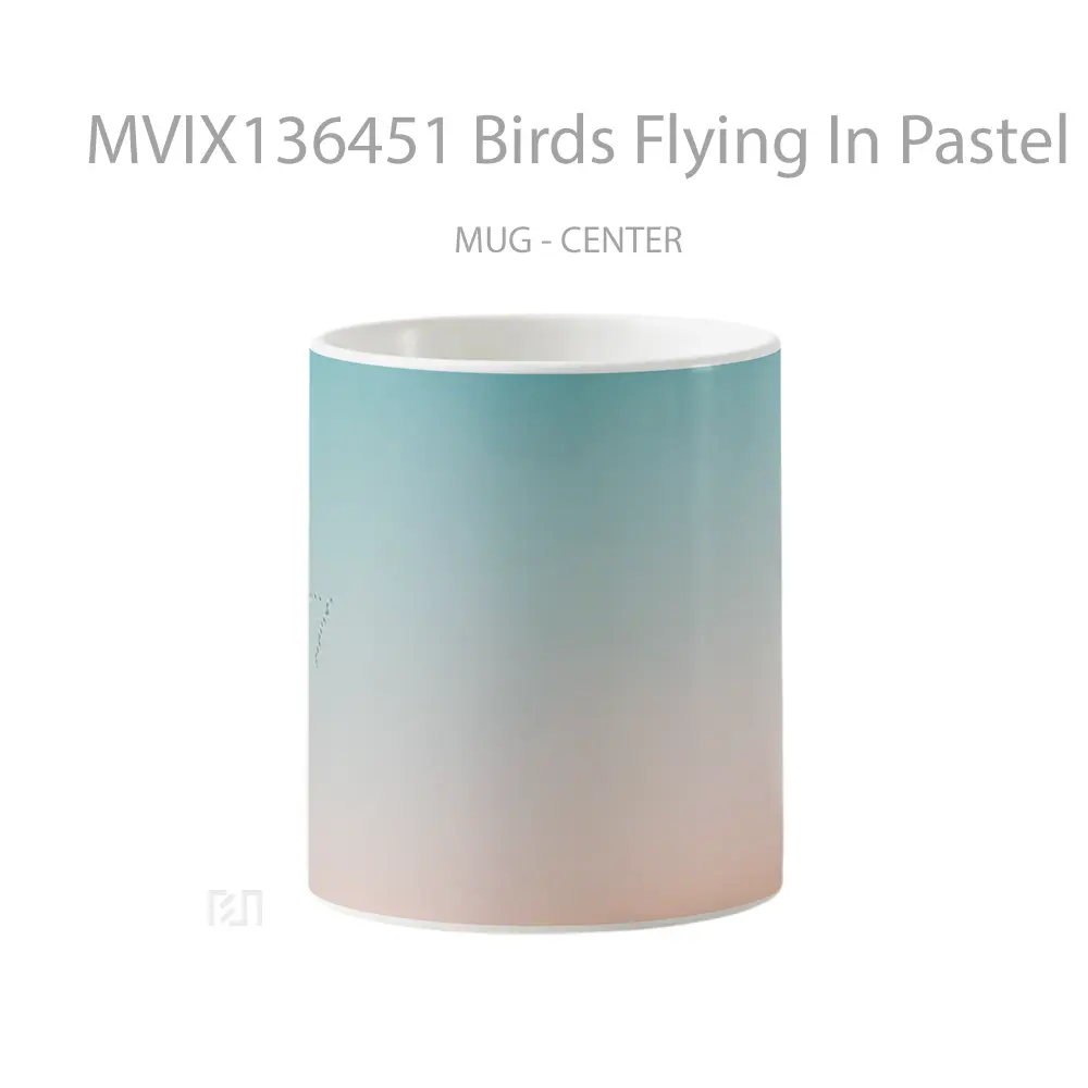 Mug Birds Flying In Pastel Sky Gelas Hewan Lucu