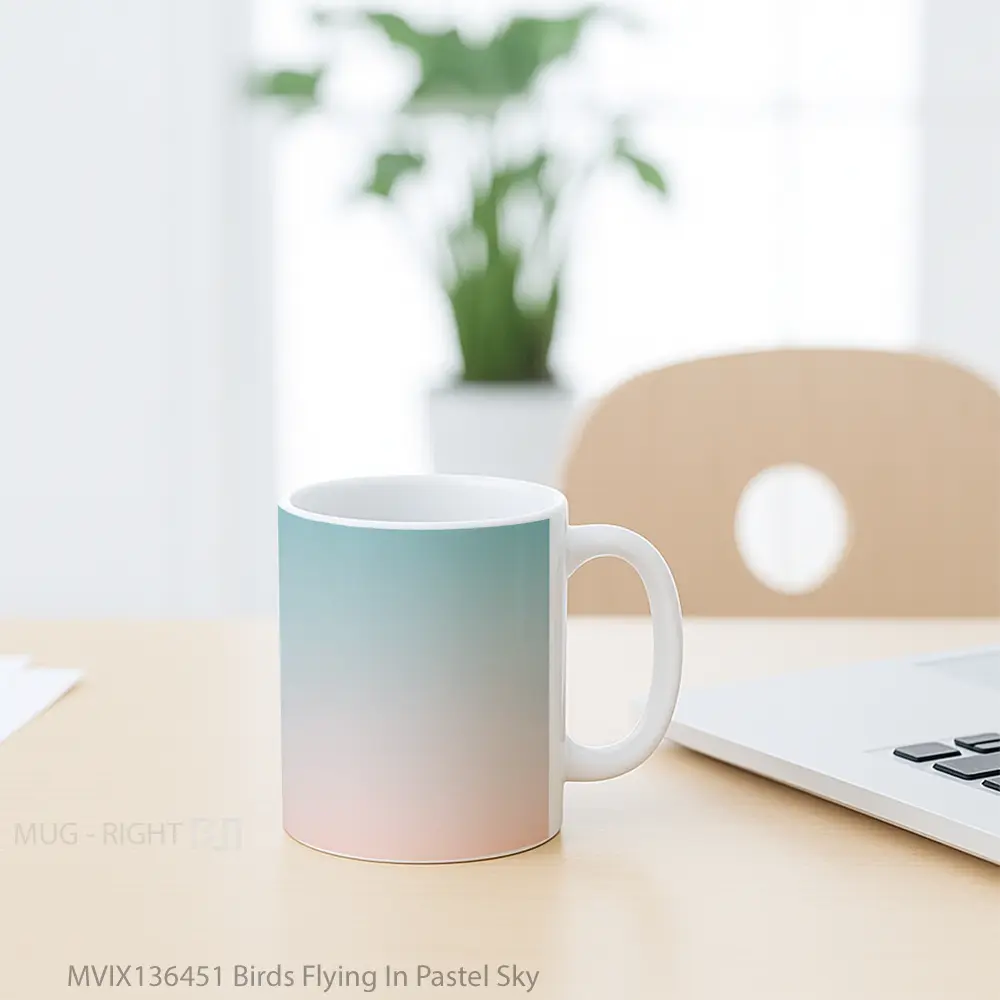 Mug Birds Flying In Pastel Sky Gelas Hewan Lucu - All-side / Desain