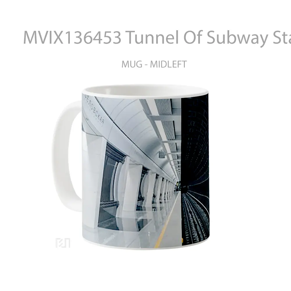 Mug Tunnel Of Subway Station Gelas Keramik Unik - All-side / Desain