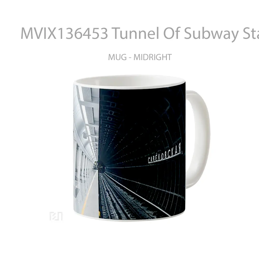 Mug Tunnel Of Subway Station Gelas Keramik Unik - All-side / Desain