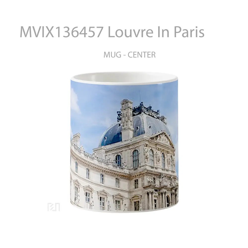 Mug Louvre In Paris Gelas Keramik Unik