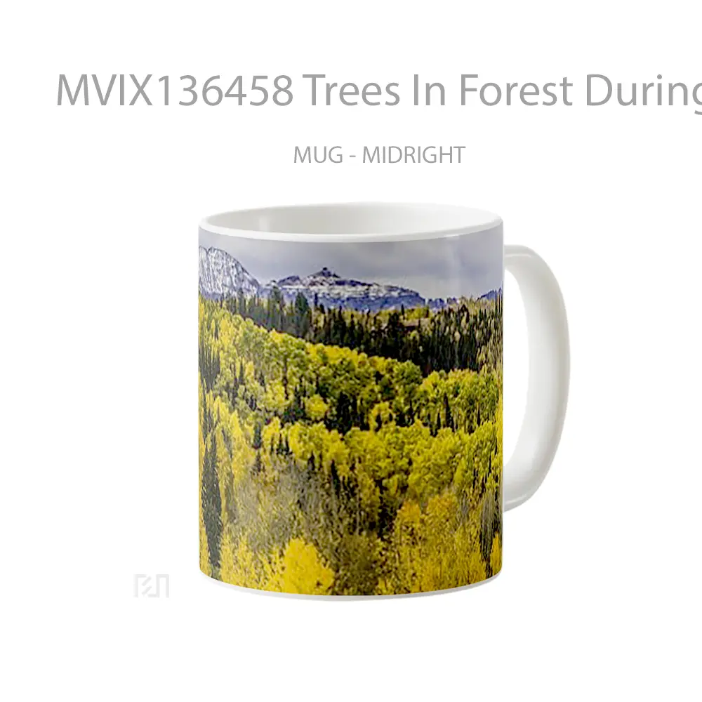 Mug Trees In Forest During Autumn In Colorado Gelas Pemandangan Alam - All-side / Desain