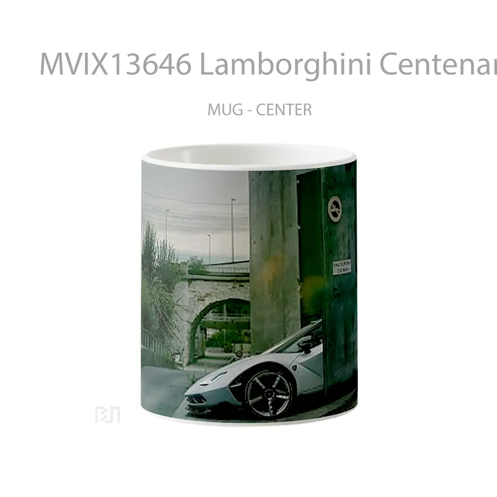 Mug Lamborghini Centenario Silver Cangkir Mobil
