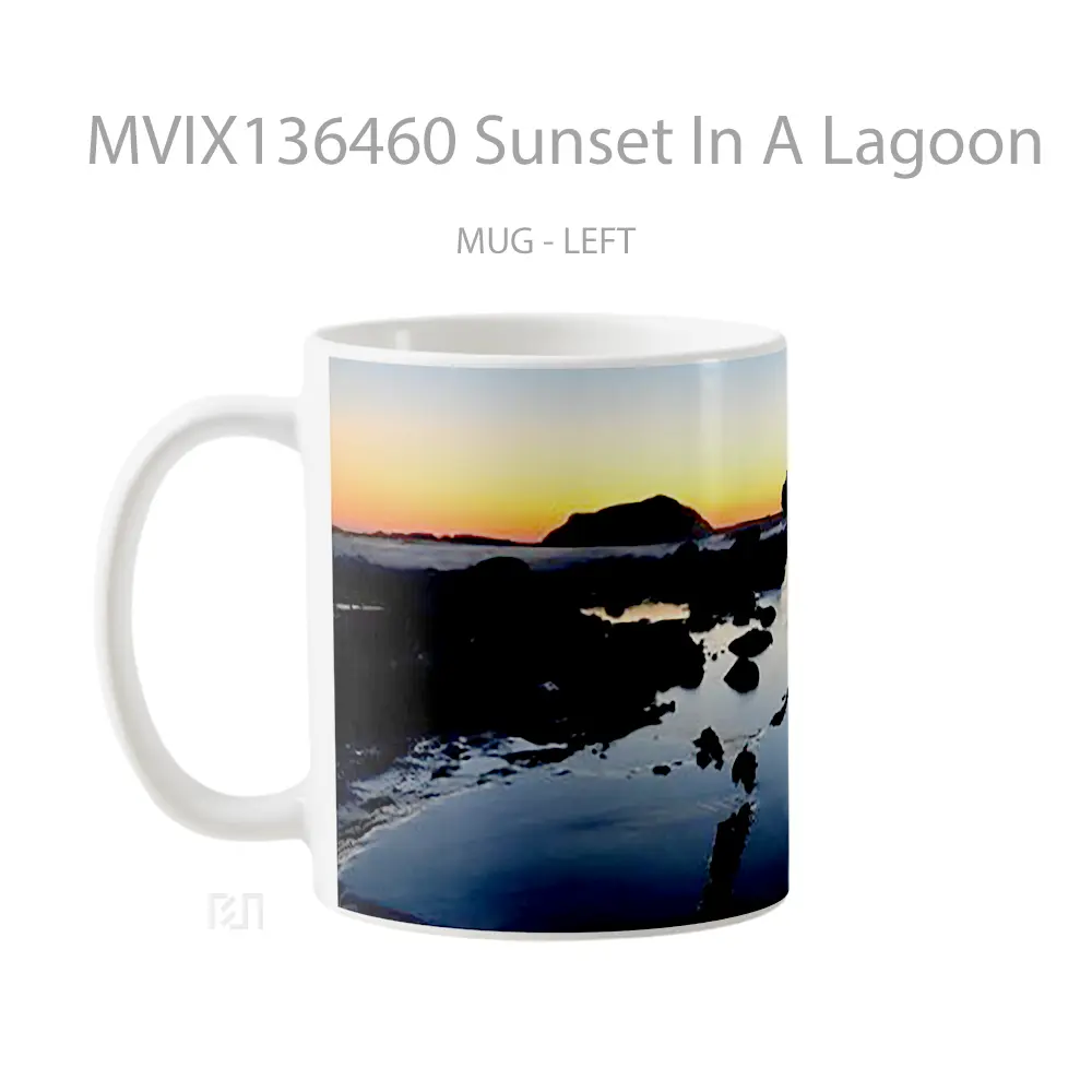 Mug Sunset In A Lagoon Gelas Pemandangan Alam - All-side / Desain