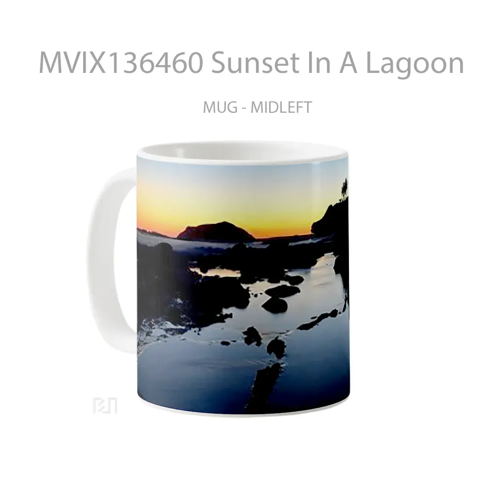 Mug Sunset In A Lagoon Gelas Pemandangan Alam - All-side / Desain