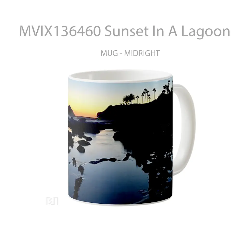 Mug Sunset In A Lagoon Gelas Pemandangan Alam - All-side / Desain