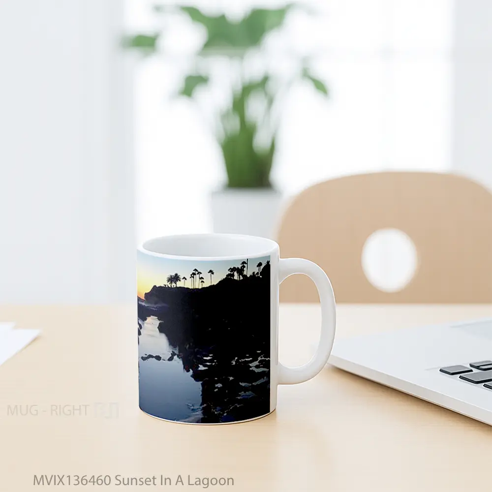 Mug Sunset In A Lagoon Gelas Pemandangan Alam - All-side / Desain