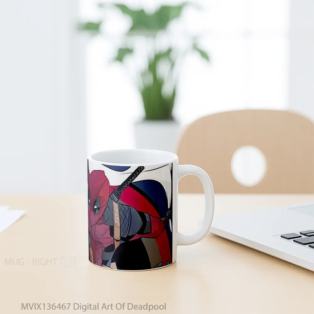 Mug Digital Art Of Deadpool Gelas Superhero - All-side / Desain