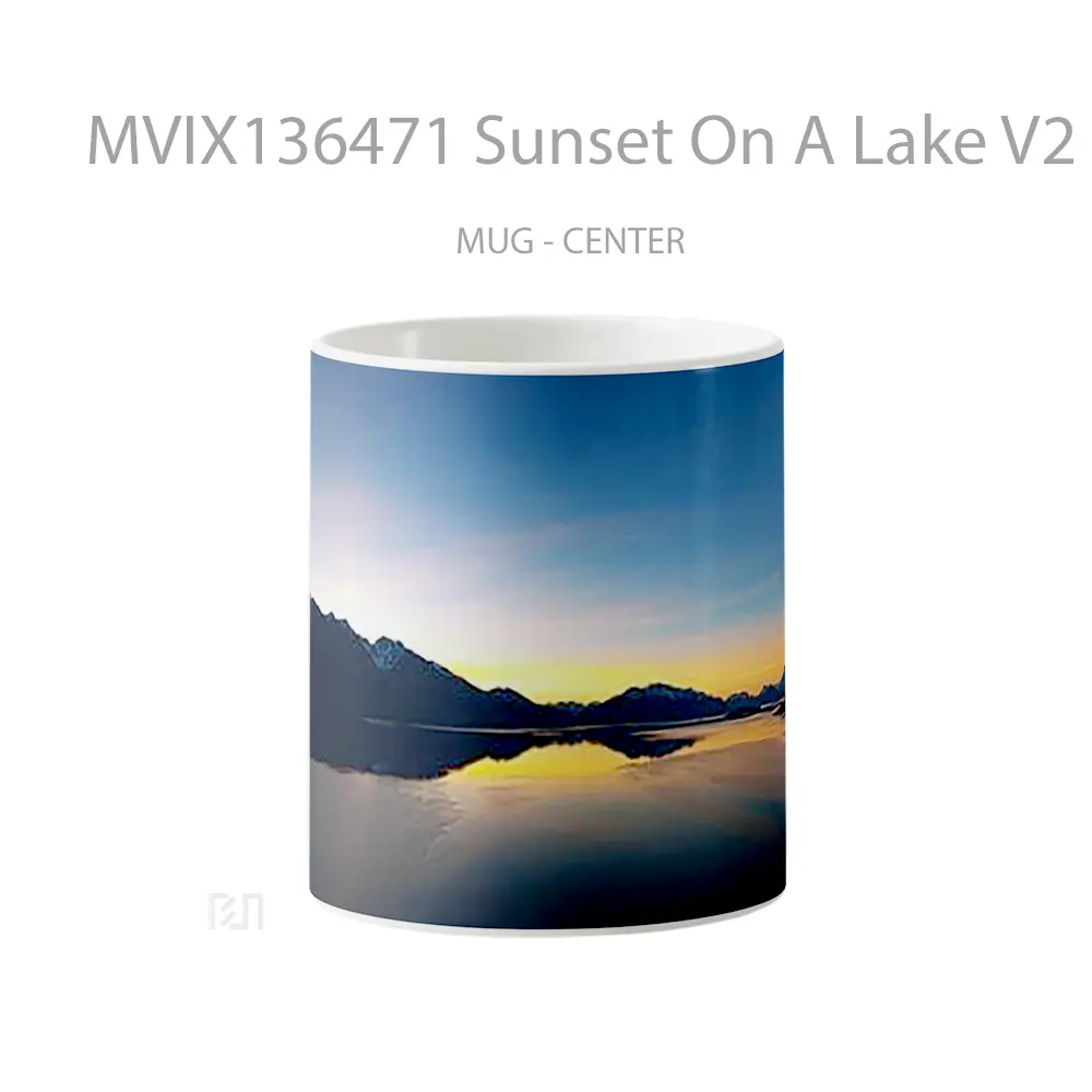 Mug Sunset On A Lake V2 Gelas Pemandangan Alam