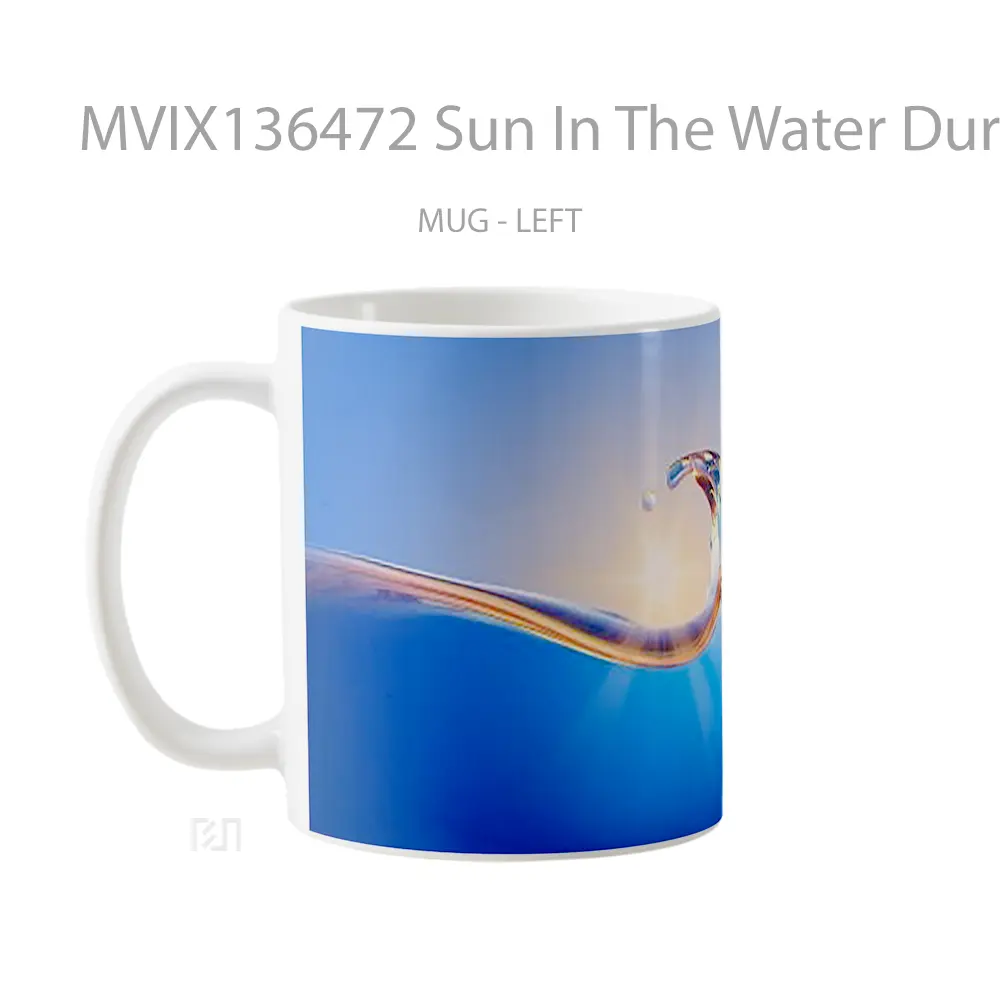 Mug Sun In The Water During Wave Gelas Pemandangan Alam - All-side / Desain