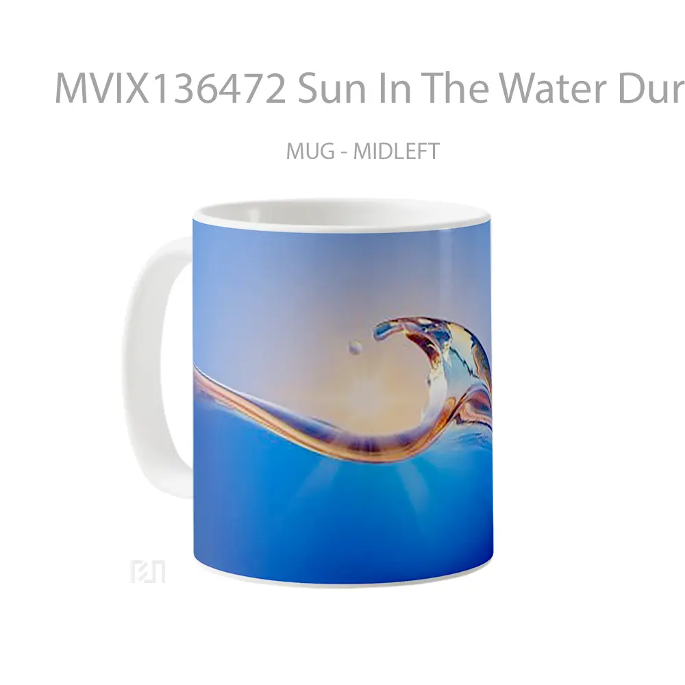 Mug Sun In The Water During Wave Gelas Pemandangan Alam - All-side / Desain