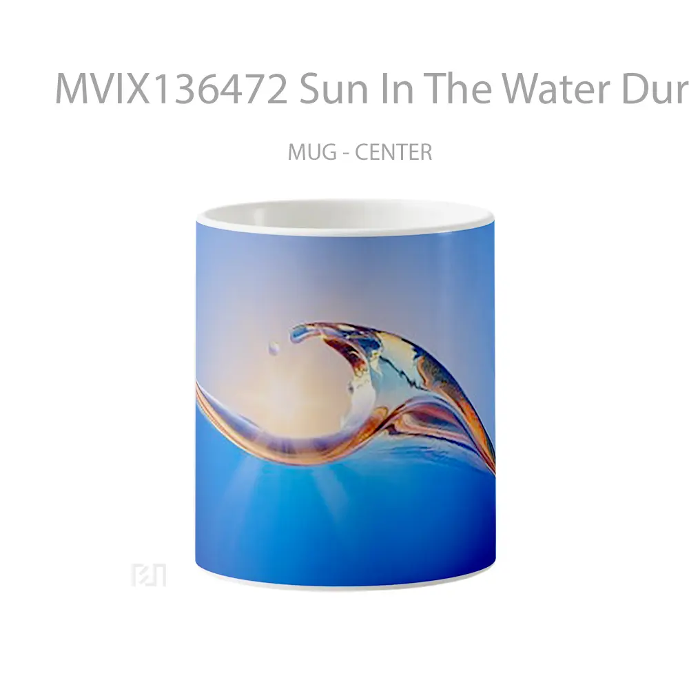 Mug Sun In The Water During Wave Gelas Pemandangan Alam