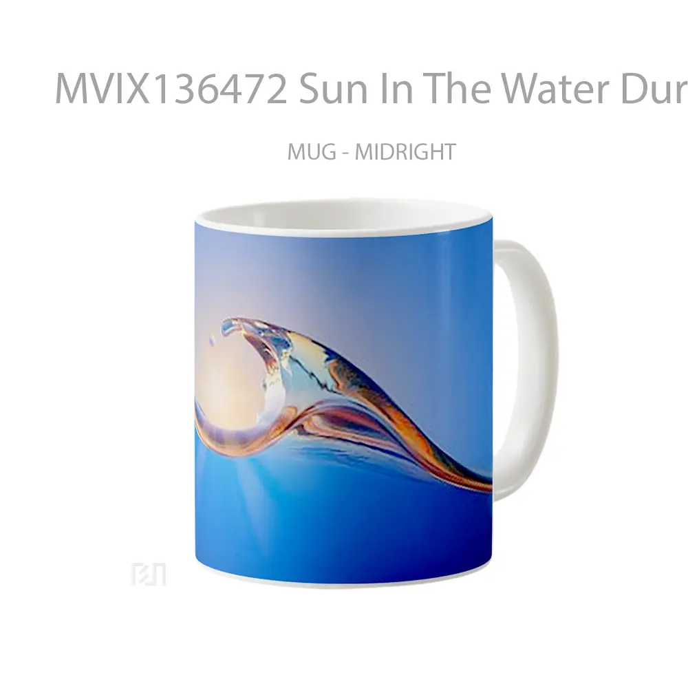 Mug Sun In The Water During Wave Gelas Pemandangan Alam - All-side / Desain
