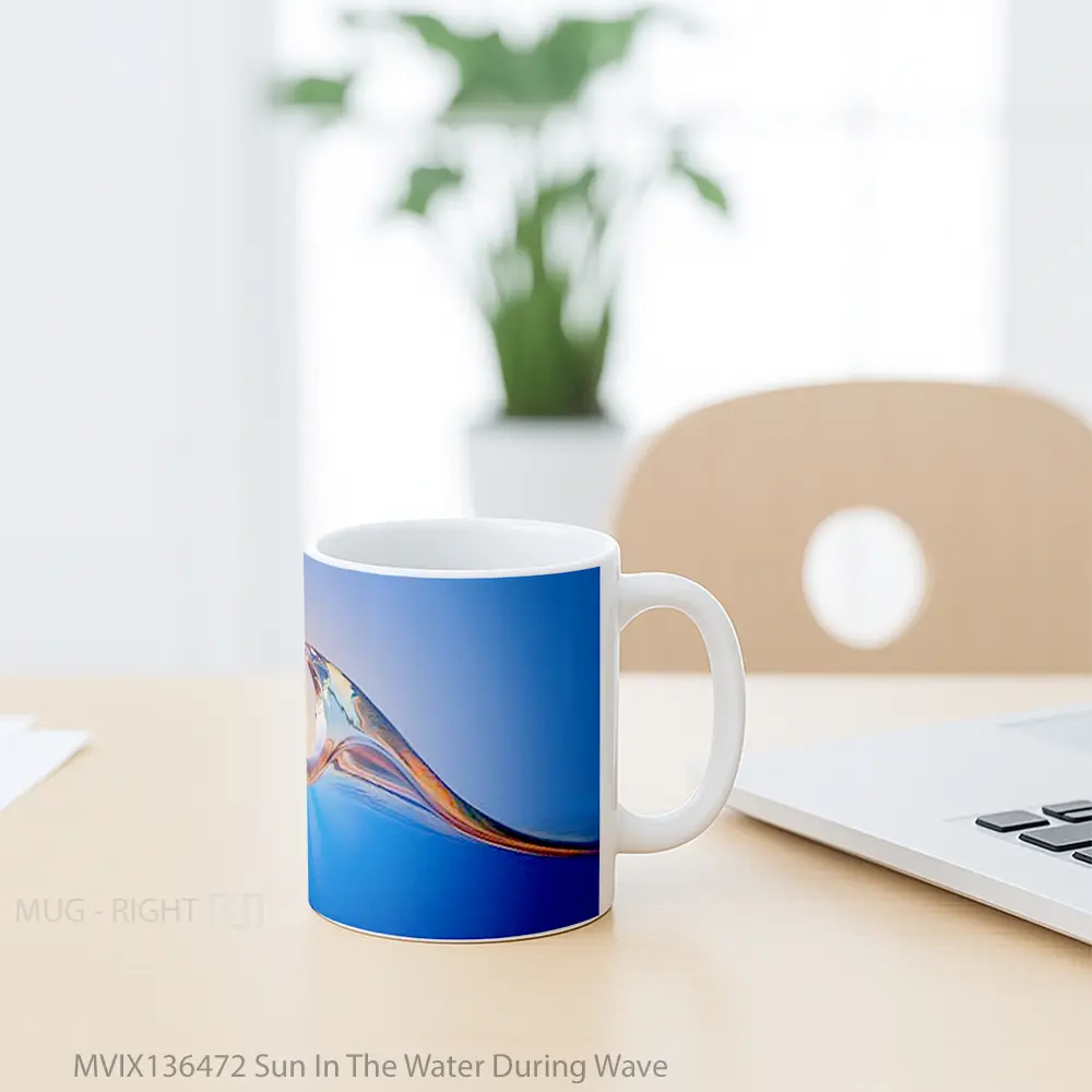Mug Sun In The Water During Wave Gelas Pemandangan Alam - All-side / Desain