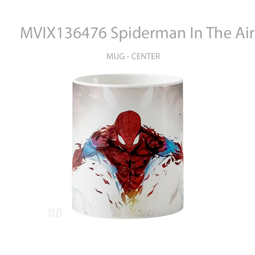 Mug Spiderman In The Air Fanart Gelas Superhero