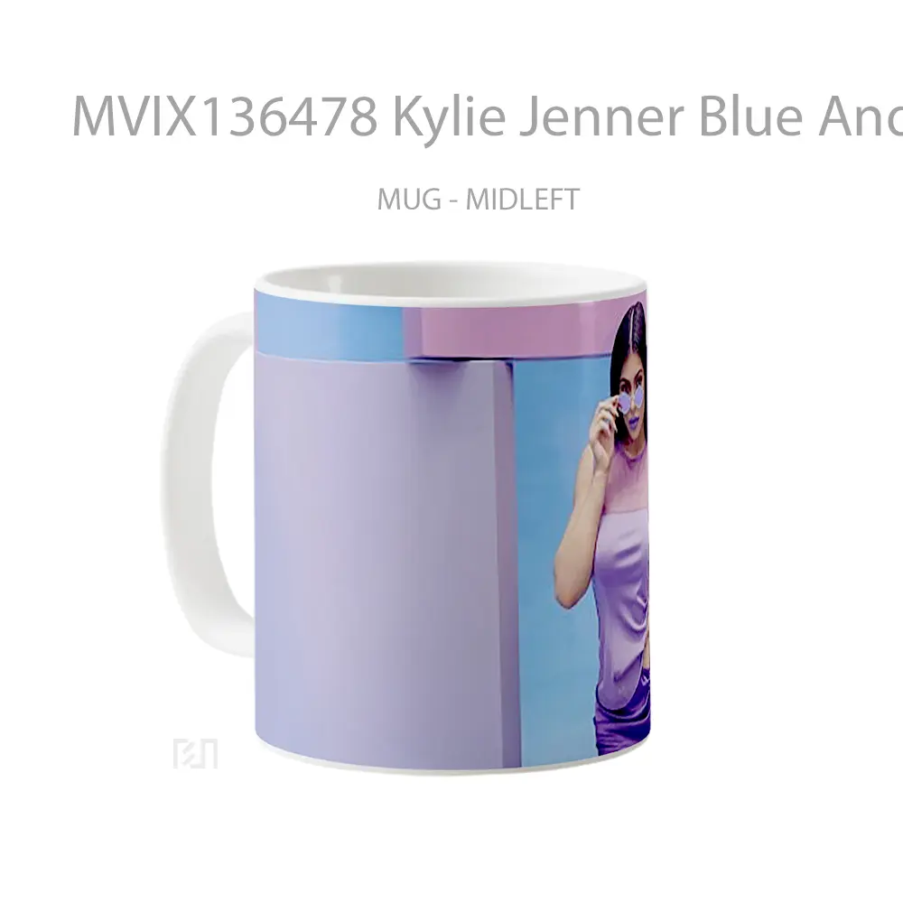 Mug Kylie Jenner Blue And Purple Delight Gelas Selebriti - All-side / Desain