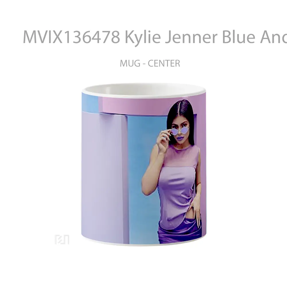 Mug Kylie Jenner Blue And Purple Delight Gelas Selebriti