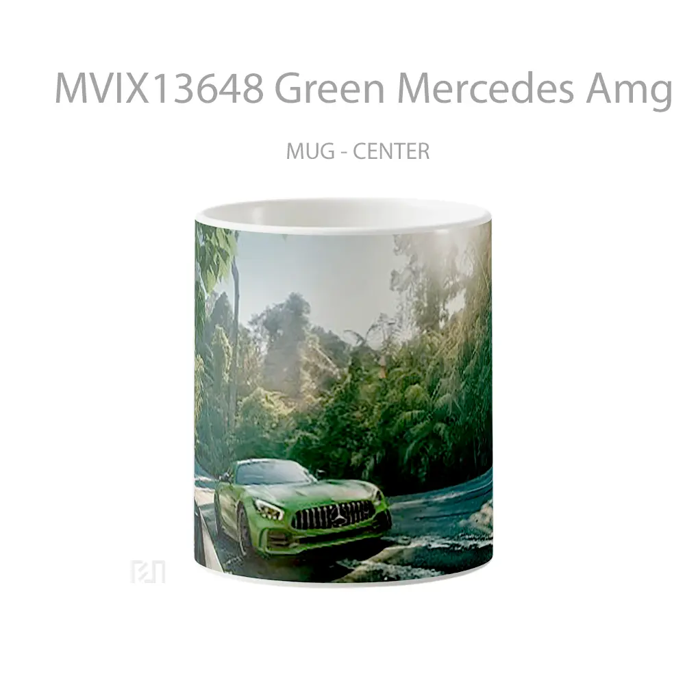 Mug Green Mercedes Amg Gtr Cangkir Mobil